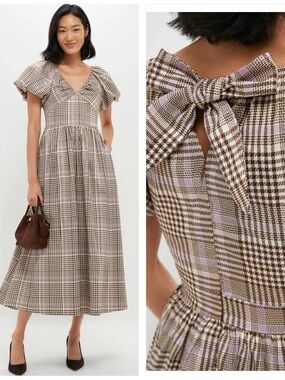 EN SAISON Brown Taupe Lavender Charleigh Maxi Dress